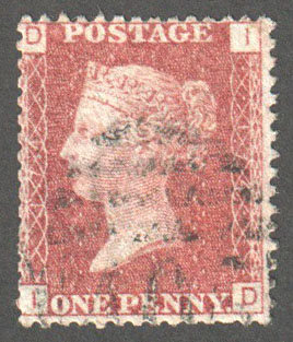 Great Britain Scott 33 Used Plate 174 - ID - Click Image to Close